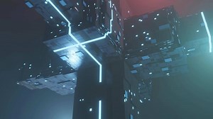 Download Abstract 3d Sci-fi structure rotate seamless loop, 4k 3d animation background for free