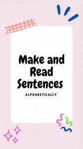 👉 Make and Read Sentences Alphabetically 🔤 #sudarshankids #alphabet #English #worksheets #sentences #readandlearn #learnandfun #viral #trending Please give a thumbs up 👍,if you like this collection and follow my page "Sudarshan Kids" for more interesting posts.Credit goes to rightful owner. | Sudarshan Kids