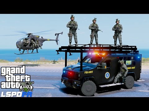 GTA 5 FBI SWAT Raid With Lenco Bearcat Armored Vehicles & A FBI Helicopter