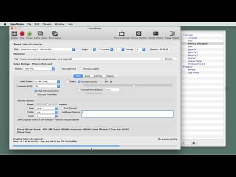 How to use Handbrake to Compress Video