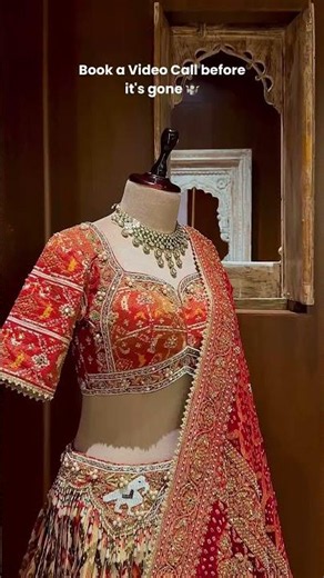 This Bridal Lehenga with a Red Bandhej Dupatta Is Pure Royal Elegance ❤️✨