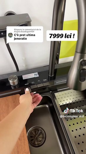 Chiuvetă modernă cu multe funcții și accesorii