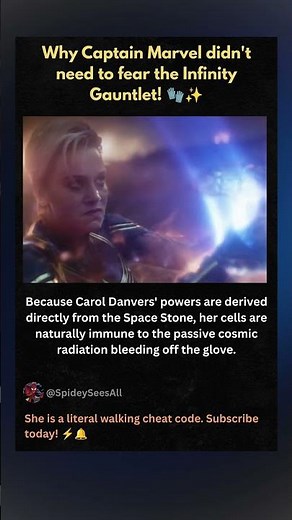 CAPTAIN MARVEL WAS IMMUNE TO THE GAUNTLET ⚡🧤