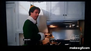 Elf - Breakfast Spaghetti/Hissing Monster Full Scene on Make a GIF
