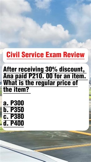 Civil Service Exam Review #mathwithprincess #math #mathviral #education #educationalcontent #mathematics #mathisfun #mathquiz #CSEReview #reels #reelsfb #reelsvideo #fypシ #fypviralシ #fypシ゚viralシ #fypシ゚viralシfypシ゚ | Math with Princess