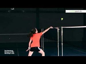 Test Badminton: Netzdrop / Amorti au filet / Drop a rete