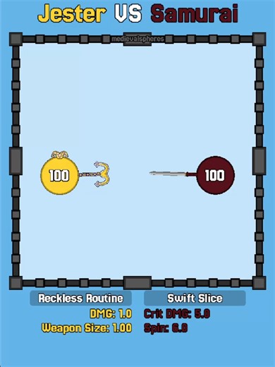 Jester 🎭 VS ⛩️ Samurai #physics #medieval #fantasy #satisfying #simulation