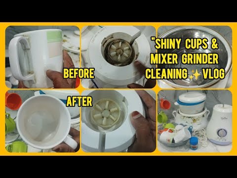 "Deep Cleaning Fiber & Ceramic Cups,Mixer Grinder & Hot Box" |Tips & Tricks 😇🤗 #farheensultanavlogs