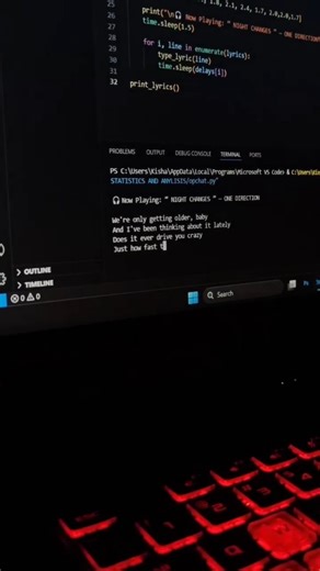 🌐 Full-Stack Architect|Crafting Digital Experiences🇮🇳🇬🇧 | 150k🎯 on Instagram: "Python-powered lyrics player in your terminal 🎵💻❤️‍🔥 . . 🎬 Comment "SONG" to get the code! 📱 Follow for more Python terminal projects 👆 Swipe to see the code implementation 💬 What song would you play in your terminal? ❤️ Double tap if music meets code perfectly here . . Follow for more:- @ss_web_innovations . . #dev