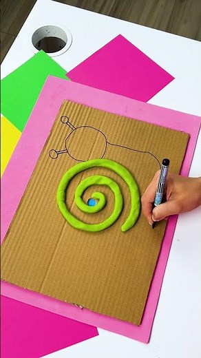اكتشفوا متاهة الحلزون السحرية! 🐌✨ نشاط يدوي ممتع للأطفال! 🎨