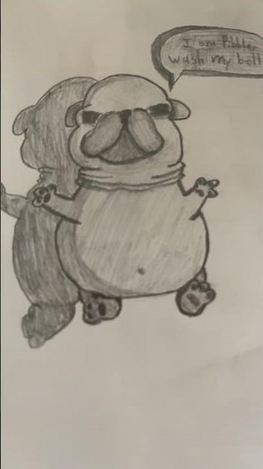 I am pibble scratch my belly button ￼