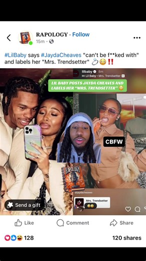 Lil Baby Posts Jayda CHEAVES And Labels Her “MRS. TRENDSETTER” 😳 #greenscreen #lilbaby #jaydacheaves