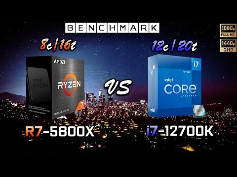 Ryzen 5800X vs Intel i7 12700K //Benchmark // Test in 8 Games