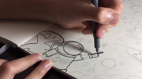 Space Doodle Art with Copic Markers