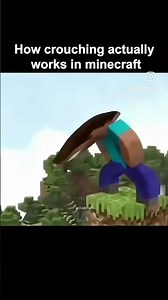 How crouching actually works in🤗 Minecraft #minecraft 😜