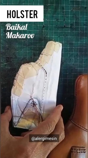 Holster Baikal Makarov copy pattern 3D #pattern #polamaster #holster #leathercraft #alergimesin