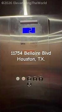 Otis HydroFit MRL hydraulic elevator @ 11754 Bellaire Blvd, Houston, TX.