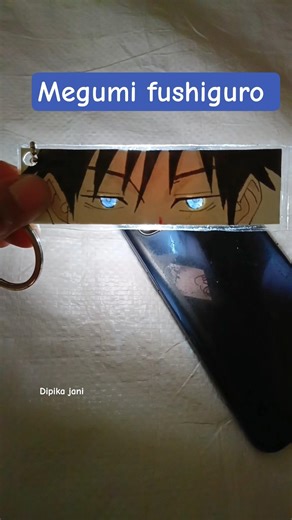 Best JJK Merch? Megumi Eye Glowing Keychain! ⚡ #shorts #jjk #megumi #diy #diykeychain