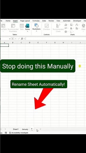 Stop Renaming Sheet Manually in Excel! - Auto Rename Sheets