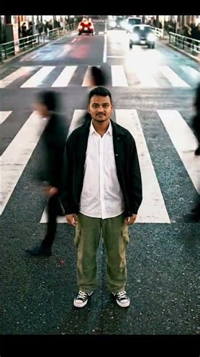 Motion-blurred crowd rushes | AiEdits #aivideo #ai