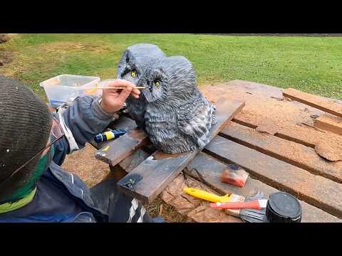 Hand-Carved Wooden Farm Sign