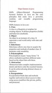 oops features in java | oops #corejava #java #interview #education #coding
