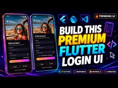 Build a Stunning Travel Login & Signup UI in Flutter 🚀 | Responsive Flutter UI Tutorial 2026