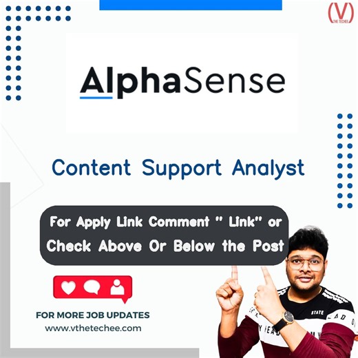 Content Support Analyst at AlphaSense – Remote / Work From Home | Apply 2026 - V The Techee Jobs