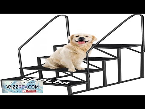 RV Steps with Handrails 4 Step RV Stairs 660 lbs Load Capacity