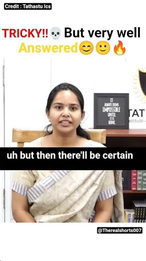 TRICkY!!! question🤯🤯 ,but very well answered 🔥🔥 | Upsc interview #upsc #ias #motivation #yt