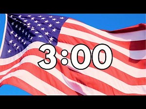 3 Minute Patriotic Countdown Timer With Patriotic Music - 4th of July, Memorial Day, Veterans Day