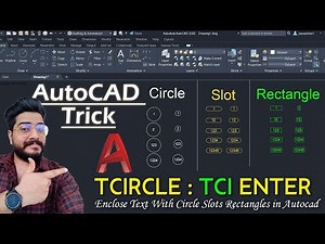 AutoCAD Tricks || TCIRCLE Command in AutoCAD | Enclose Text With Circle Slots Rectangles in Autocad