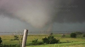 Beginning of the largest tornado in history (2.6 miles wide) southwest of El Reno, Oklahoma on 5/31/2013 | Storm Chaser Gabe Garfield