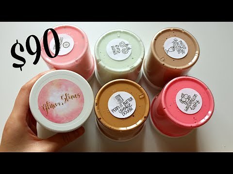 $90 Glitter.Slimes Package! Famous Slime Shop Review!