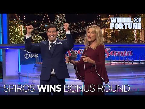 Spiros Wins Bonus Round | Wheel of Fortune