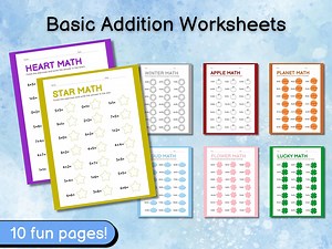 Fun Addition Math Worksheets, Printable Math Practice for Kids, Homeschool and Classroom Activity, Engaging Math - Etsy Canada