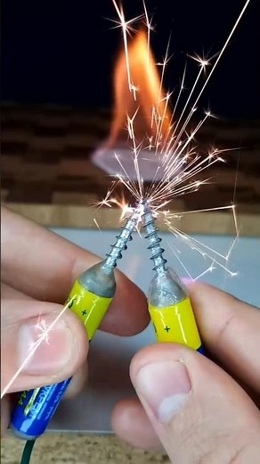 electric coin welding || fair and spark #diy #science #welding #shorts