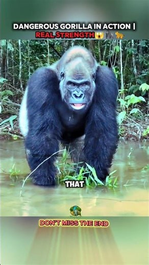 Angry Gorilla Attack Scene Caught on Camera🦍😱#shorts #trending #animals #wildlife #gorilla
