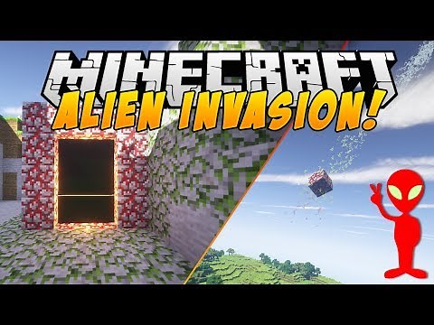 Minecraft Mods - ALIEN INVASION MOD(Hostile Worlds Mod) ALIEN DIMENSION - Mod Showcase