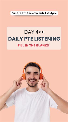 🎧Daily PTE Listening practice day 4 - Fill in the blanks #xuhuongtiktok #estudyme #ptepracticetest #pte #ptelistening
