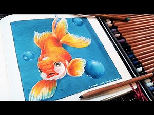 Chatting About Derwent Lightfast Pencils While Drawing a Goldfish (Sketchbook Sunday)