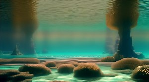 Download Animated underwater fantasy scene exploring natural creatures. for free