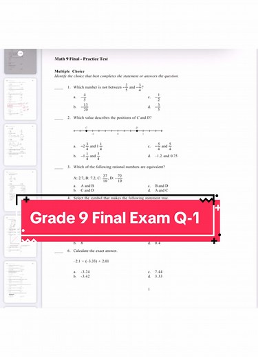 Grade 9 Math Quiz: Easy Tricks for Final Exam Preparation