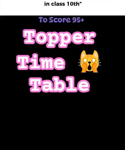 Topper time table for class10th to score 95+ #boardexam #class10th