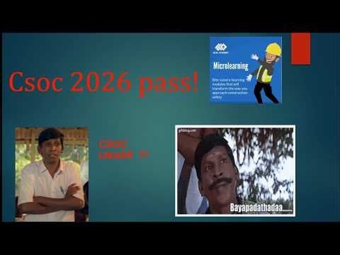 2026 100% Pass CSOC! Micro Learning Questions & Answers in Tamil