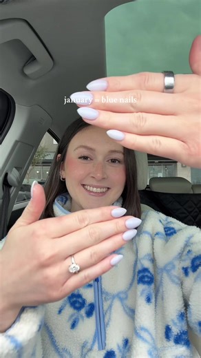 blue nail season 🩵💅🏻 #bluenails #nailtransition #winternails #nailtransformation #nailday