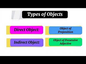 How to Use Different Types of Objects in English Grammar ||English grammar