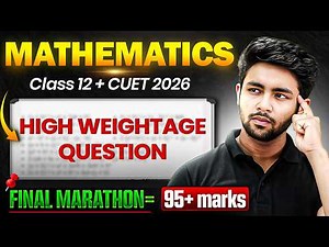 High Weightage Questions Class 12 Maths 🔥 | Score 95+ in Board Exams #class12maths #mathstricks