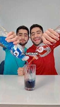 We made a NEW GATORADE FLAVOR 🤯🔵🔴 #yeswearetwins #gatorade #trending #viral