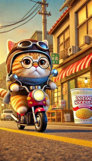 Chubby Orange Cat Cooking in the Kitchen